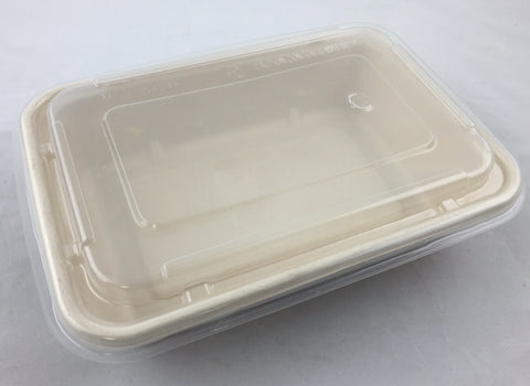 34 oz Three Compartment Round Plastic Disposable Food Containers